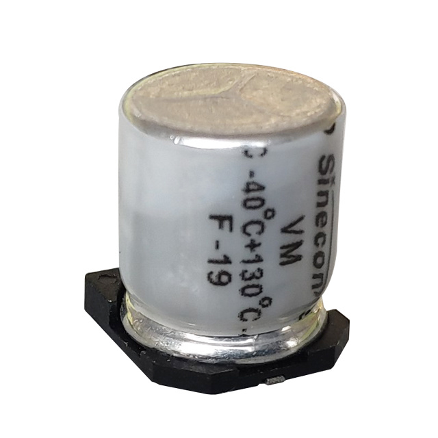 VM Condensador Electrolítico de Aluminio SMD para Alta Temperatura y Alta Frecuencia