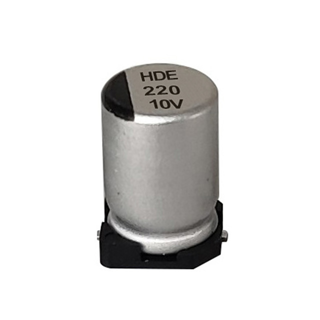 HDE Condensador Electrolítico de Aluminio Polimérico SMD de Tamaño Pequeño, Bajo ESR y Alta Ondulación