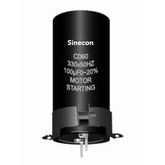 CD60 Condensador Electrolítico de Aluminio con Terminal de Tornillo Estándar para Arranque de Motores